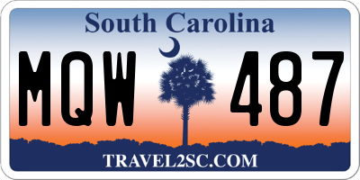 SC license plate MQW487