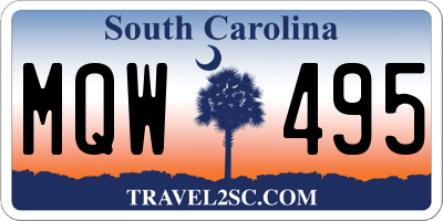 SC license plate MQW495