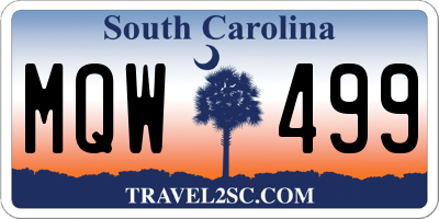 SC license plate MQW499