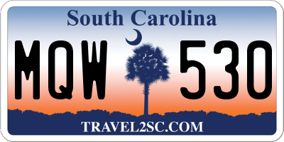 SC license plate MQW530