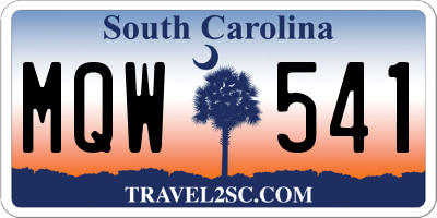 SC license plate MQW541