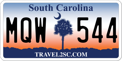 SC license plate MQW544