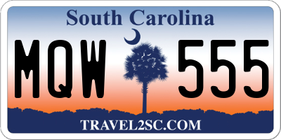 SC license plate MQW555
