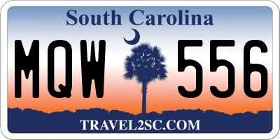 SC license plate MQW556