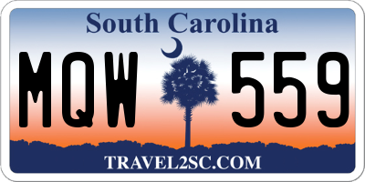 SC license plate MQW559