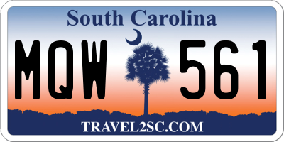 SC license plate MQW561