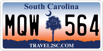 SC license plate MQW564