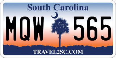 SC license plate MQW565