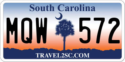 SC license plate MQW572