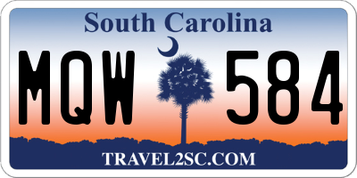 SC license plate MQW584