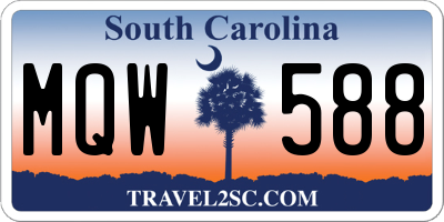 SC license plate MQW588