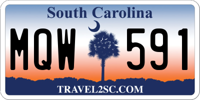 SC license plate MQW591