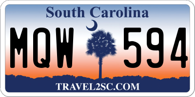 SC license plate MQW594