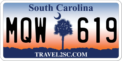 SC license plate MQW619