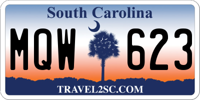 SC license plate MQW623