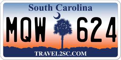 SC license plate MQW624