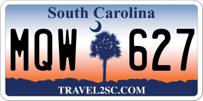 SC license plate MQW627