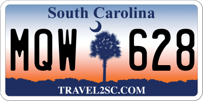 SC license plate MQW628