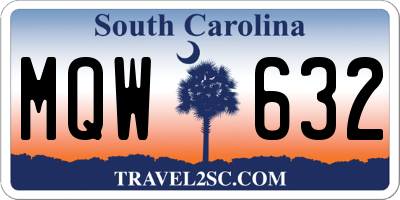 SC license plate MQW632