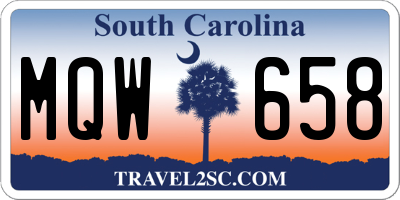 SC license plate MQW658