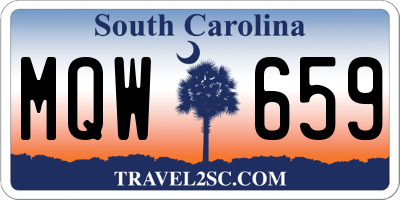 SC license plate MQW659