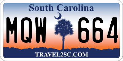 SC license plate MQW664
