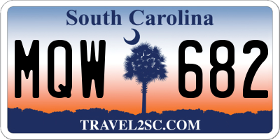 SC license plate MQW682