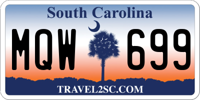 SC license plate MQW699