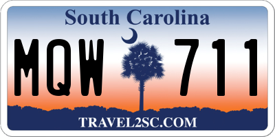 SC license plate MQW711