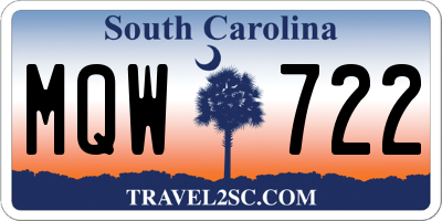 SC license plate MQW722