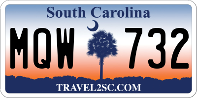 SC license plate MQW732