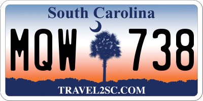 SC license plate MQW738
