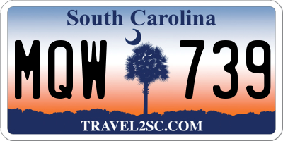 SC license plate MQW739
