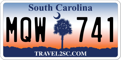 SC license plate MQW741