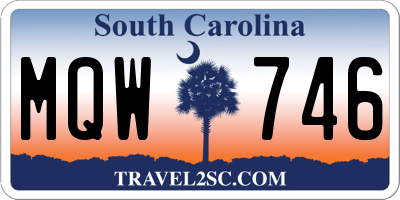 SC license plate MQW746