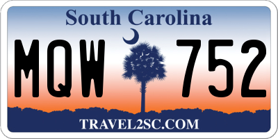 SC license plate MQW752