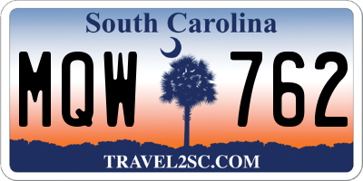SC license plate MQW762