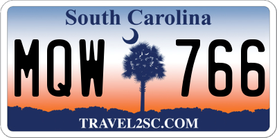 SC license plate MQW766