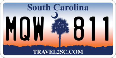 SC license plate MQW811