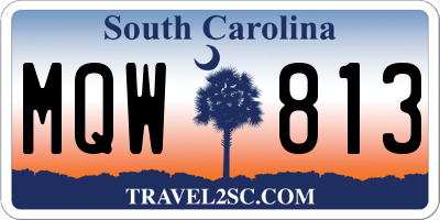 SC license plate MQW813