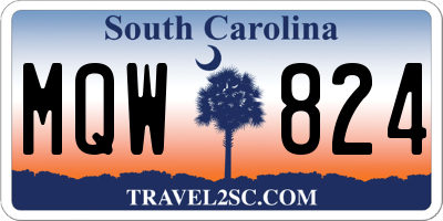 SC license plate MQW824