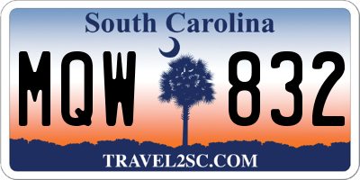 SC license plate MQW832