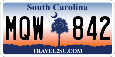 SC license plate MQW842
