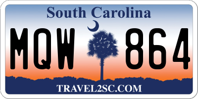 SC license plate MQW864