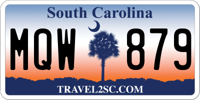 SC license plate MQW879