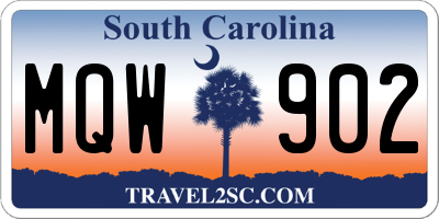 SC license plate MQW902