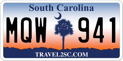 SC license plate MQW941