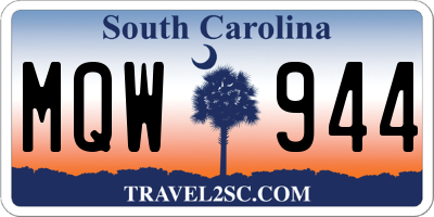 SC license plate MQW944