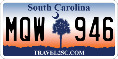 SC license plate MQW946