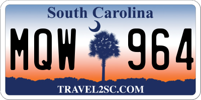 SC license plate MQW964